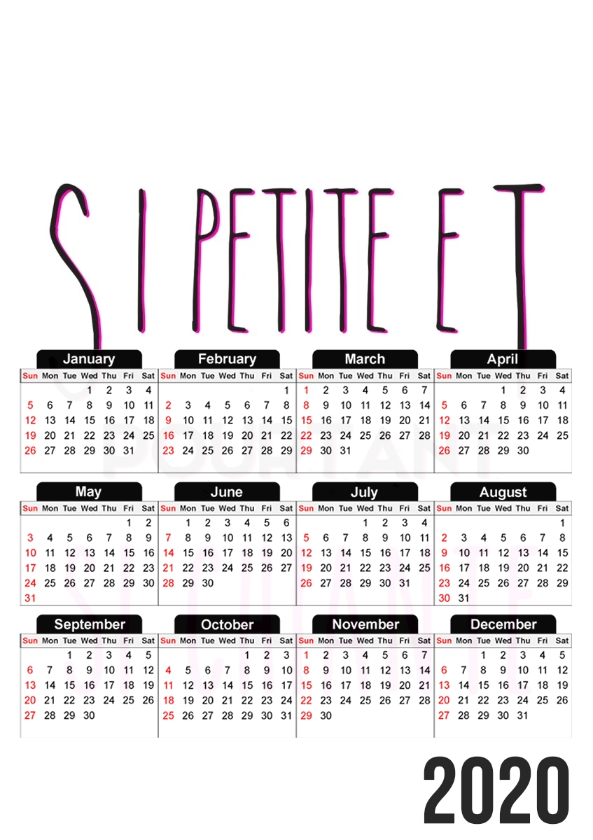  Si petite et pourtant si chiante para A3 Photo Calendar 30x43cm