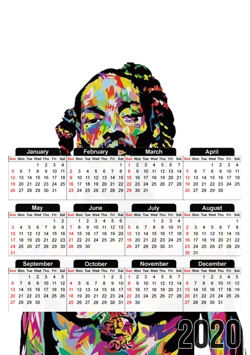  Snoop Dog para A3 Photo Calendar 30x43cm