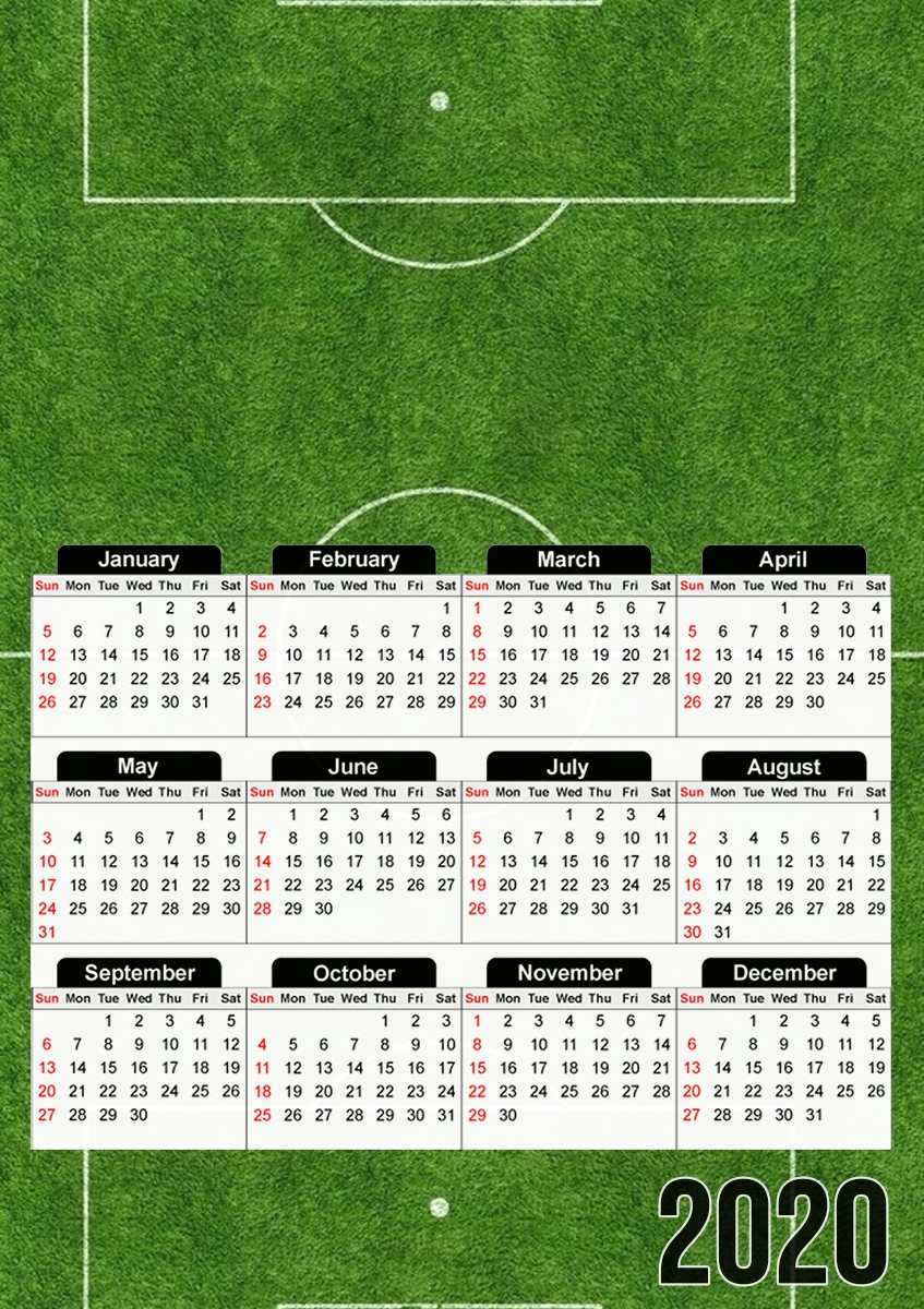  Soccer Field para A3 Photo Calendar 30x43cm