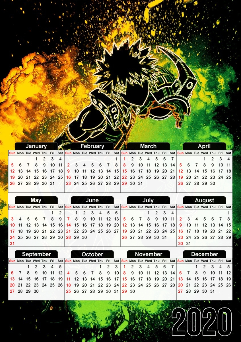  Soul of Katsuki para A3 Photo Calendar 30x43cm