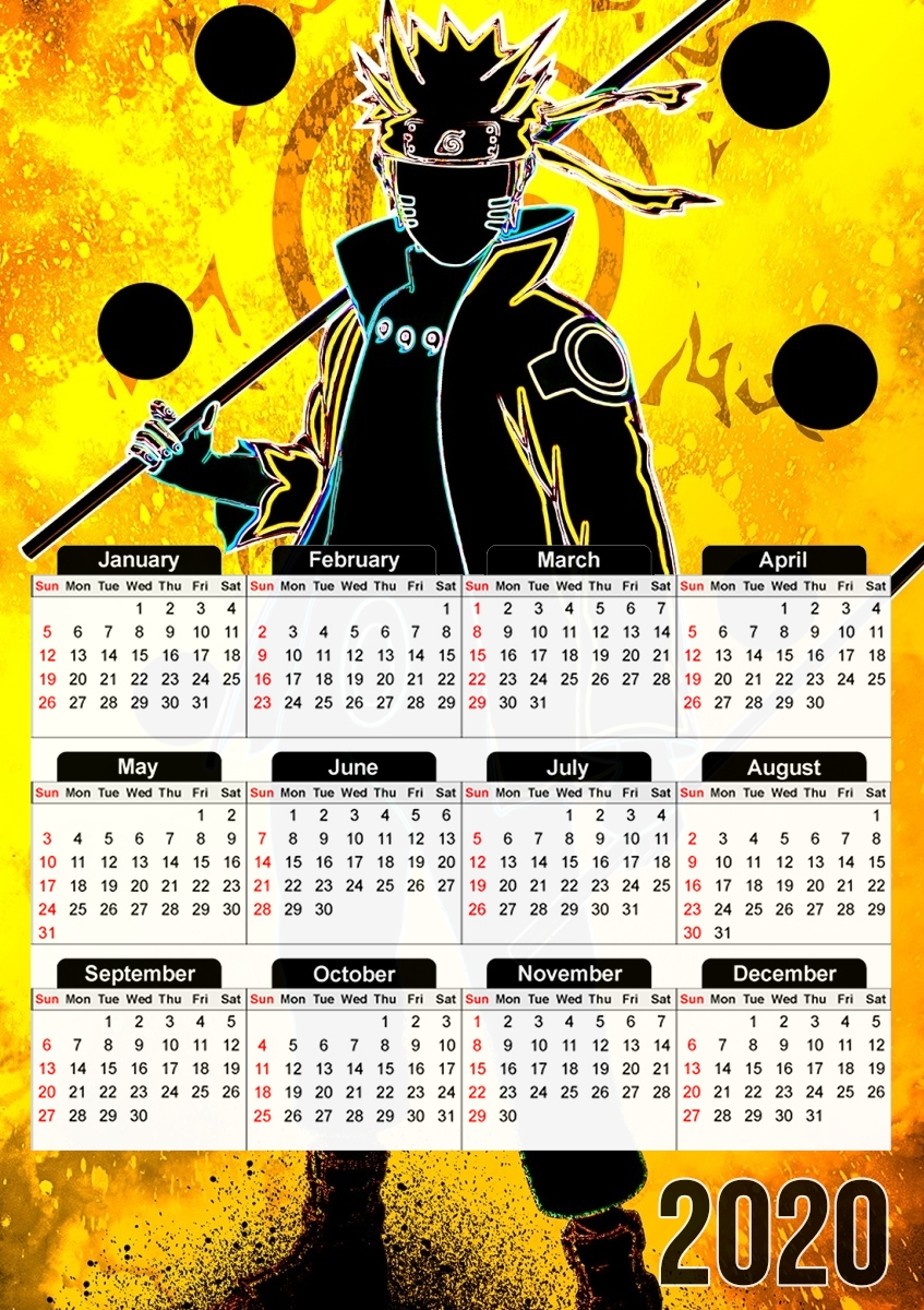  Soul of the Legendary Ninja para A3 Photo Calendar 30x43cm