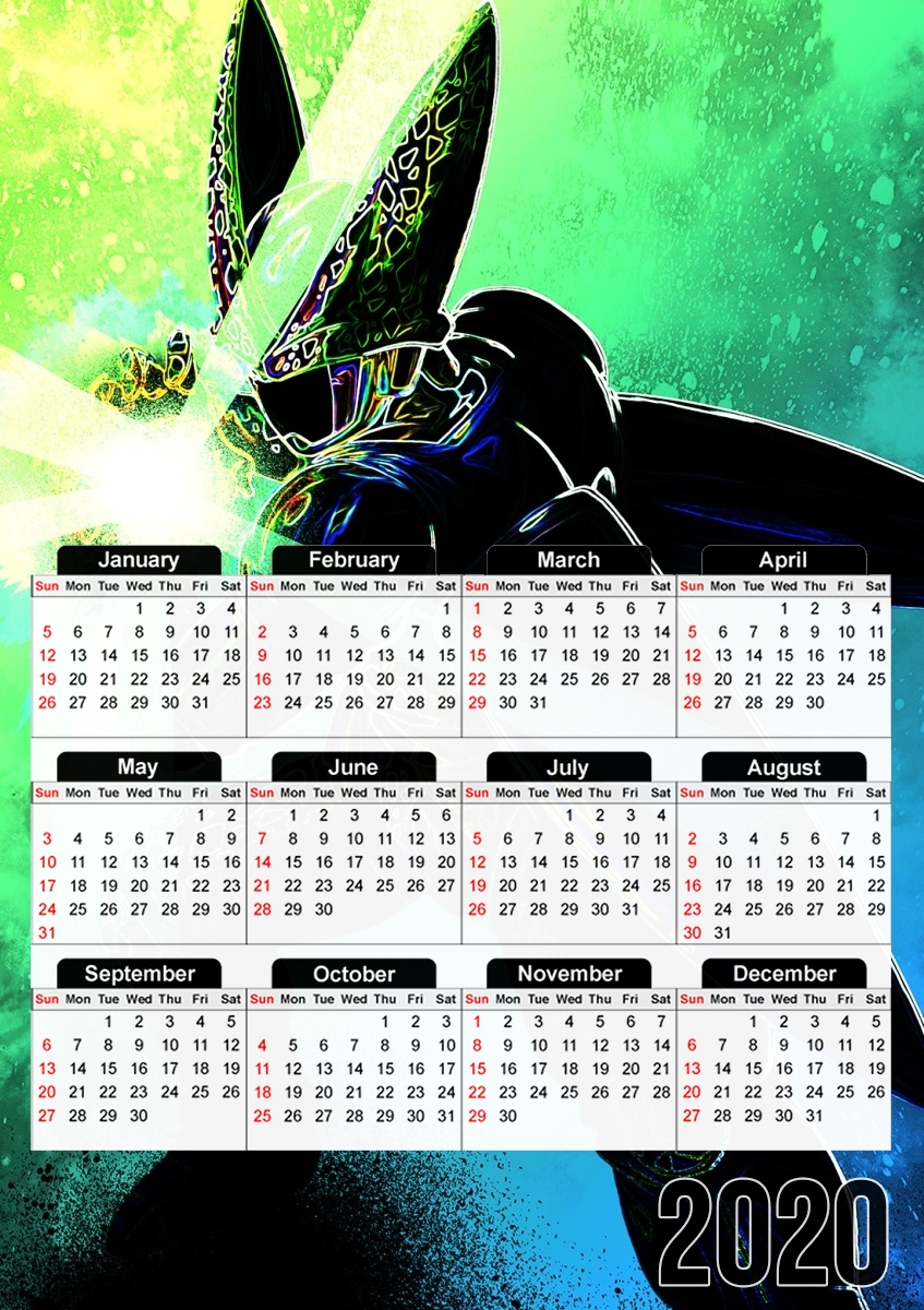  Soul of the Perfect Cyborg para A3 Photo Calendar 30x43cm