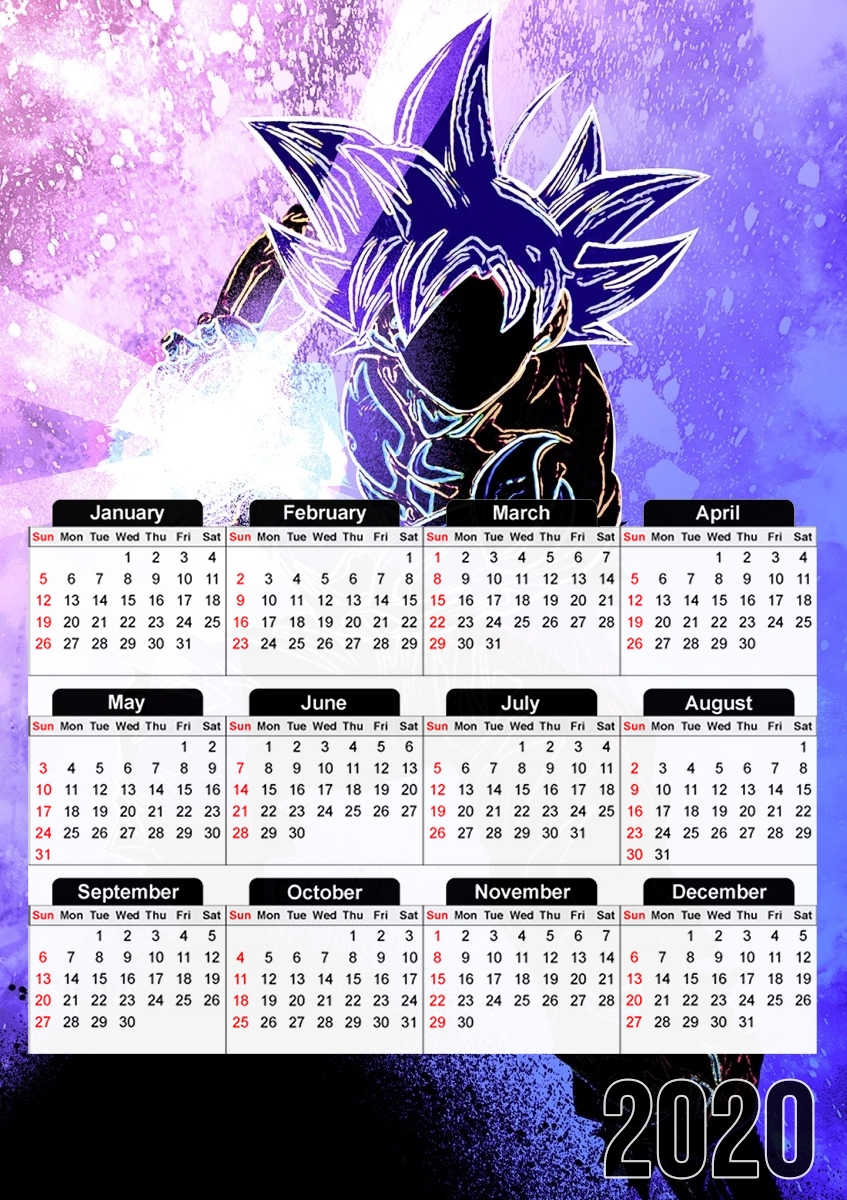  Soul of the Ultra Instinct para A3 Photo Calendar 30x43cm