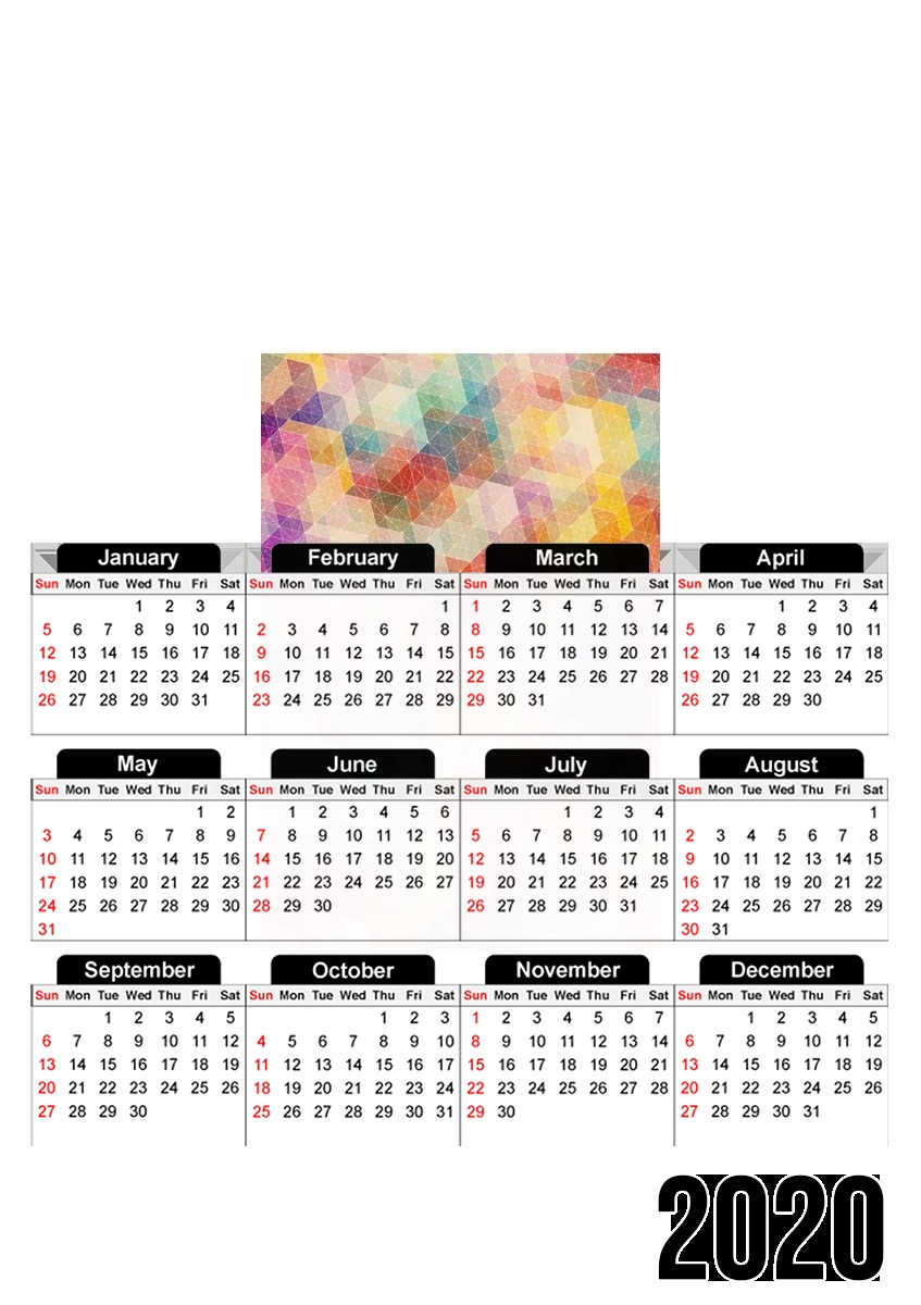  Space Cube Diagonal para A3 Photo Calendar 30x43cm