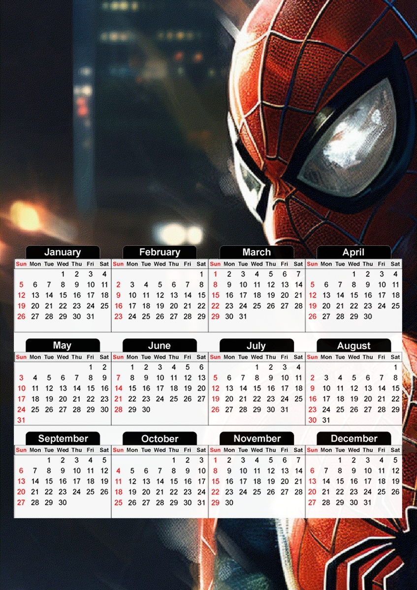  Spidey under rain para A3 Photo Calendar 30x43cm