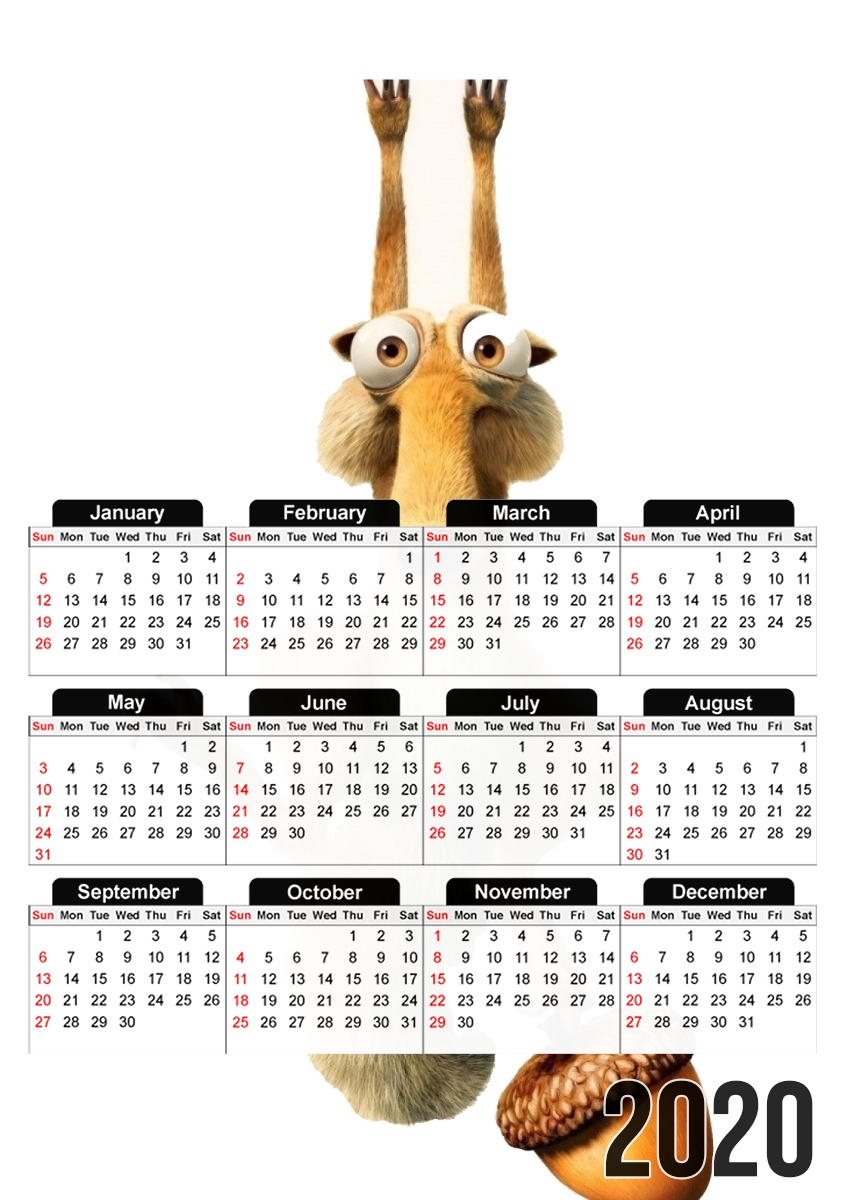  Scrat se aferra a su teléfono para A3 Photo Calendar 30x43cm