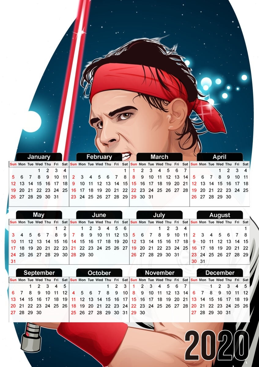  Star Wars Collection: Rafael Nadal Sith ATP para A3 Photo Calendar 30x43cm