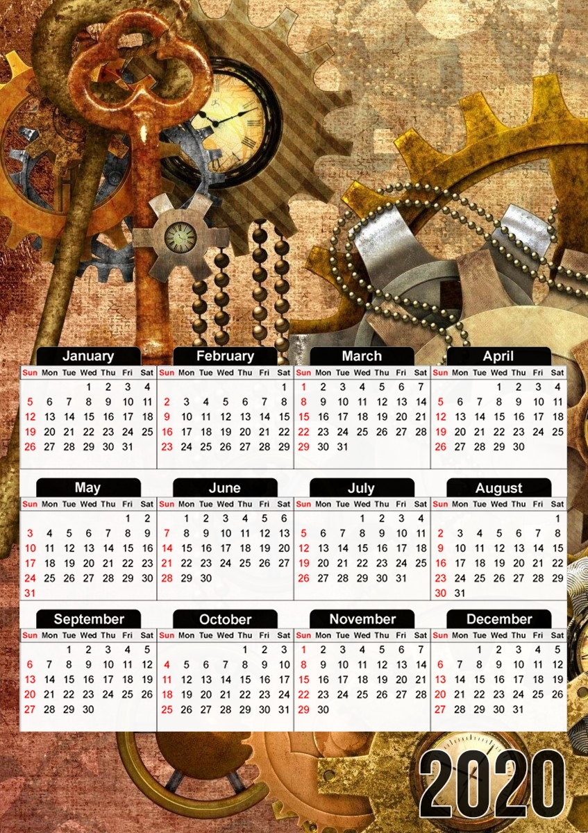  steampunk para A3 Photo Calendar 30x43cm