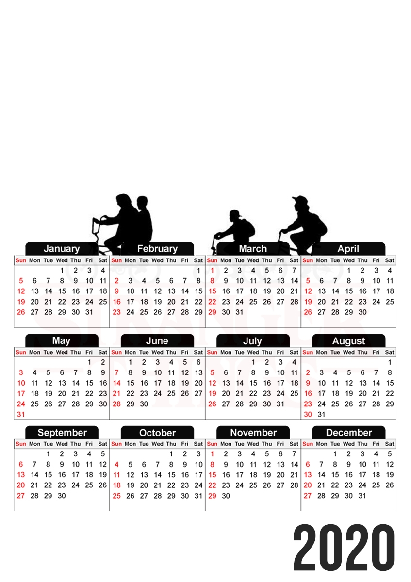  Stranger Things by bike para A3 Photo Calendar 30x43cm