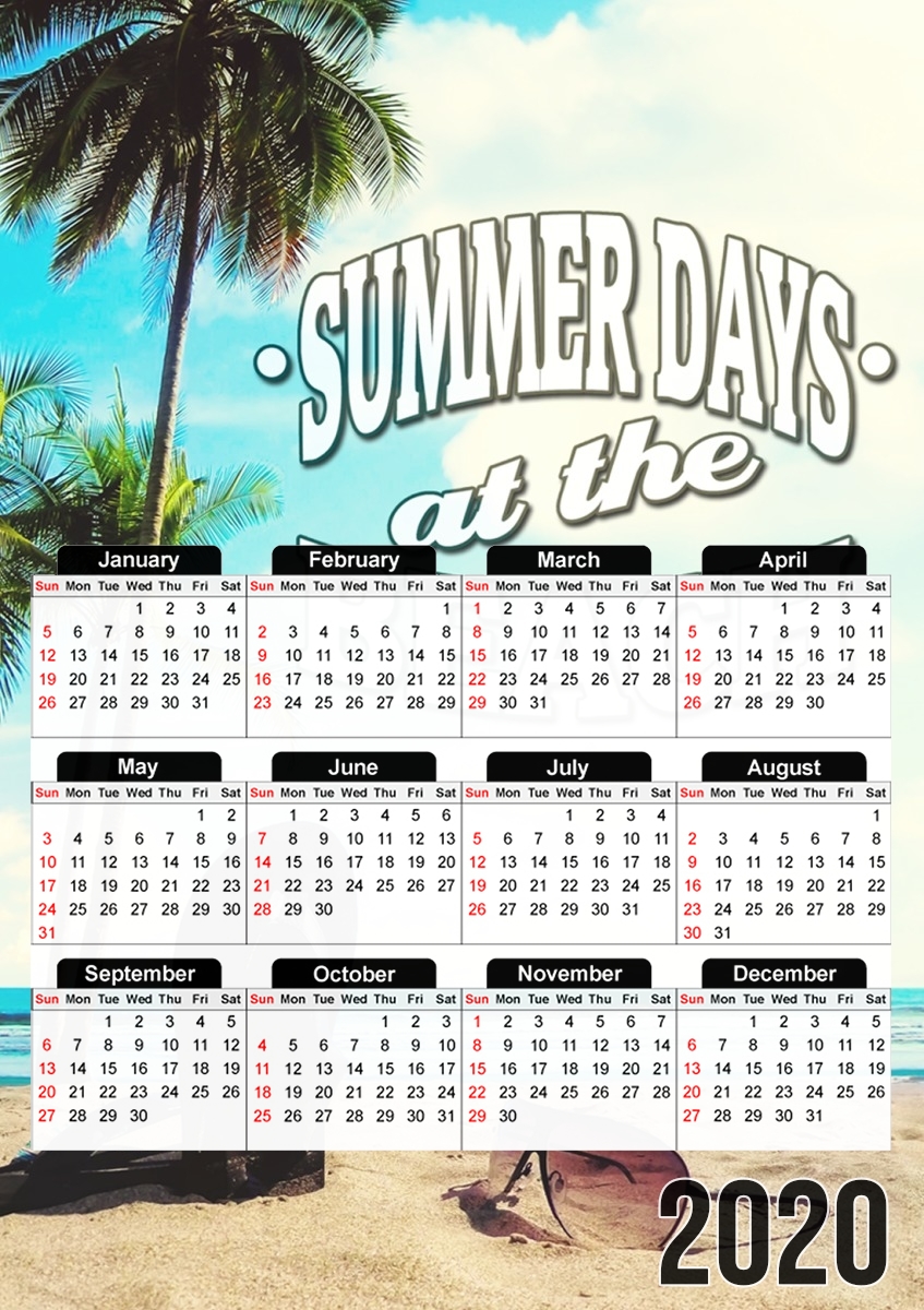  Summer Days para A3 Photo Calendar 30x43cm