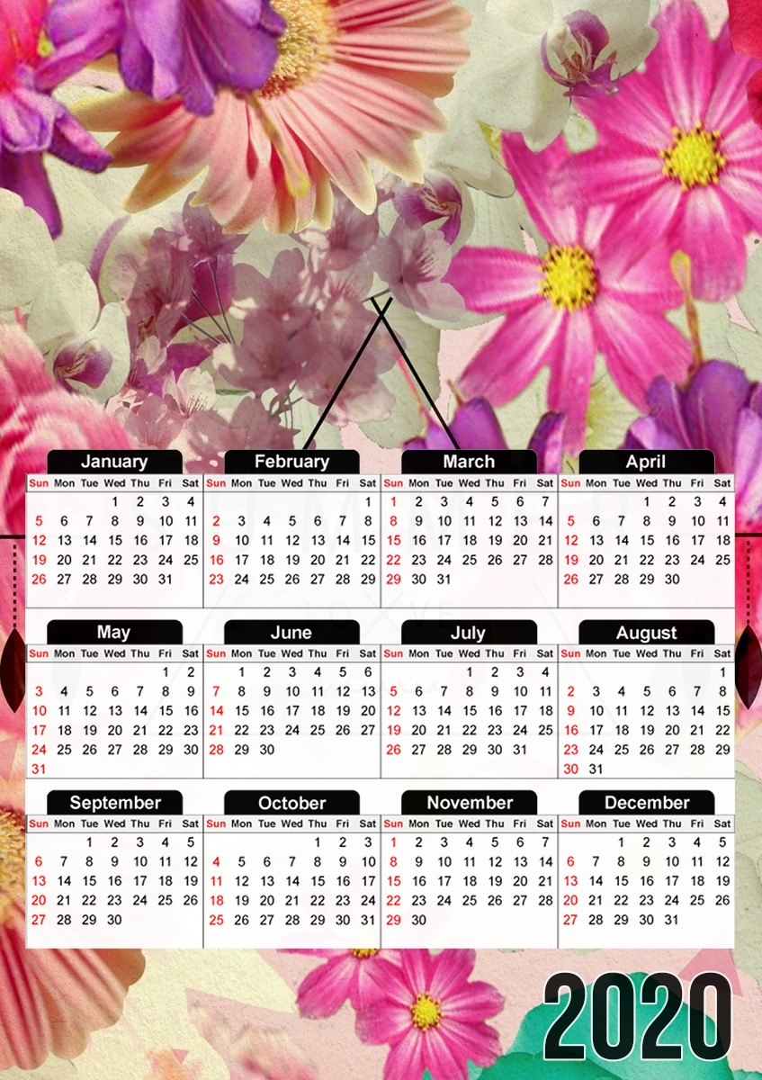  SUMMER LOVE para A3 Photo Calendar 30x43cm