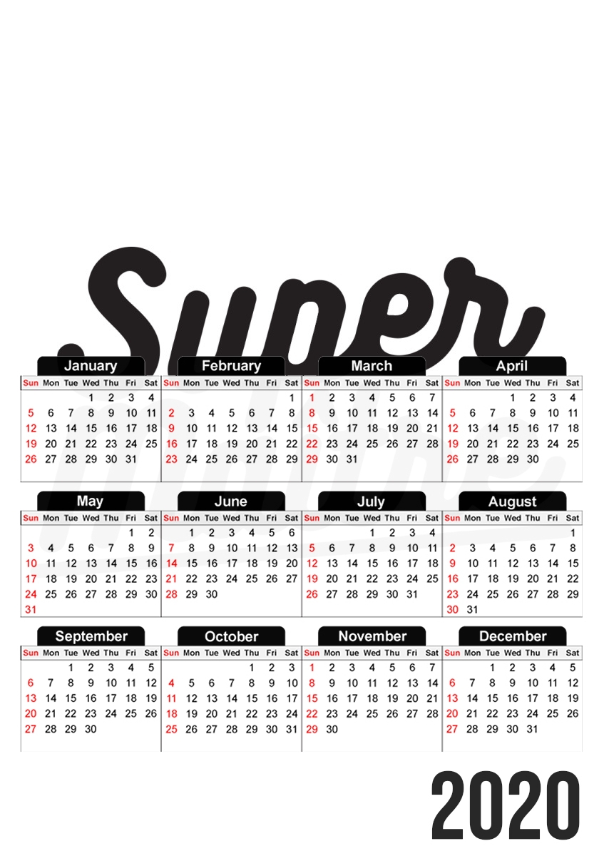  Super maitre para A3 Photo Calendar 30x43cm