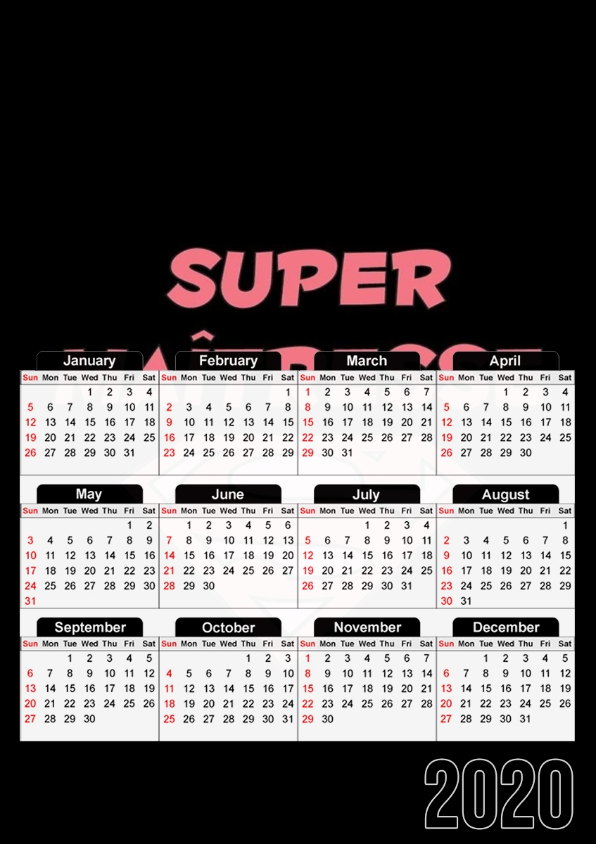  Super maitresse para A3 Photo Calendar 30x43cm