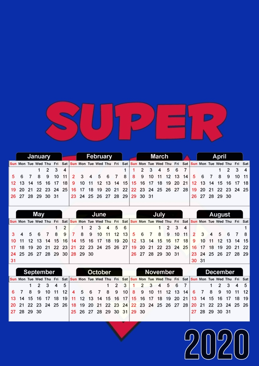  Super PAPA para A3 Photo Calendar 30x43cm