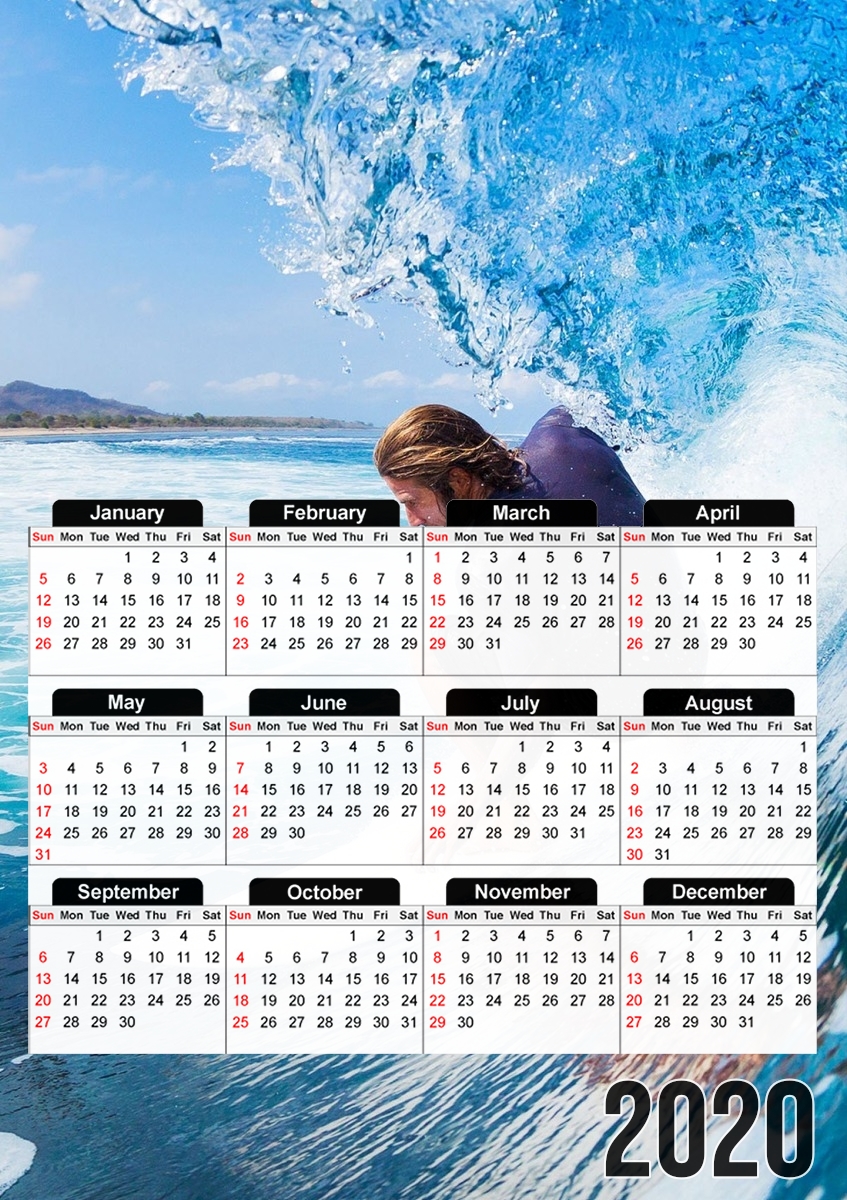  Surf Paradise para A3 Photo Calendar 30x43cm