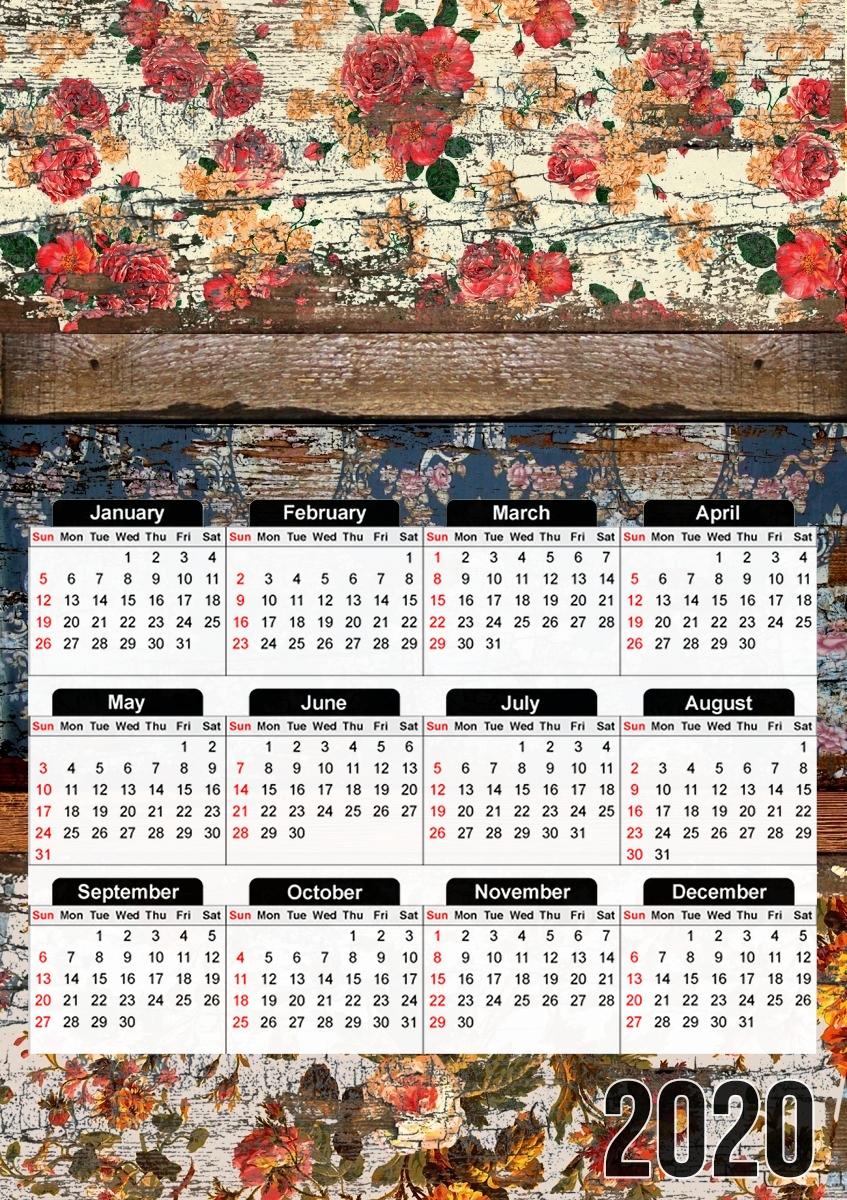  Sweet Old School para A3 Photo Calendar 30x43cm