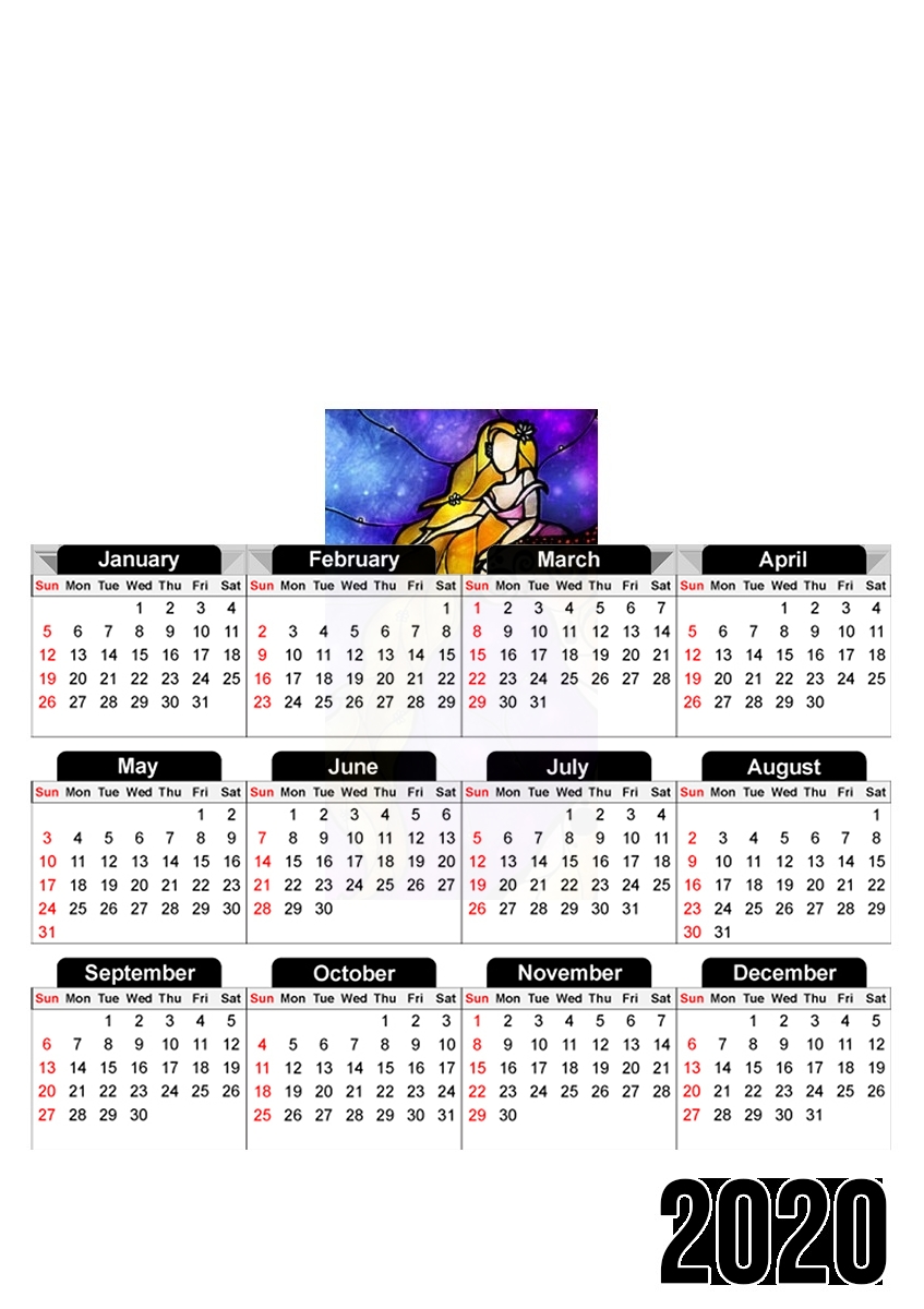  Tangled para A3 Photo Calendar 30x43cm