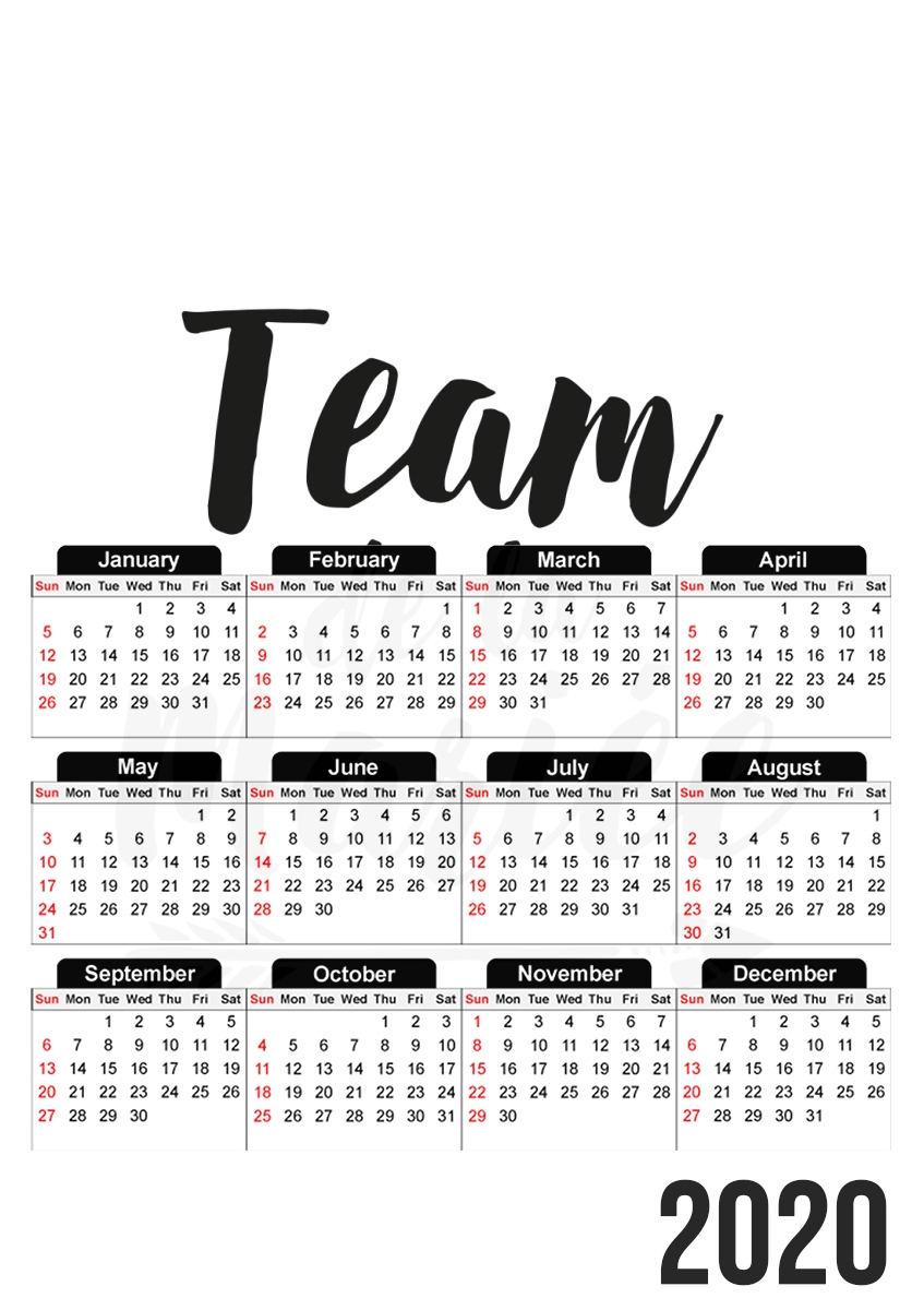  Team de la mariee para A3 Photo Calendar 30x43cm