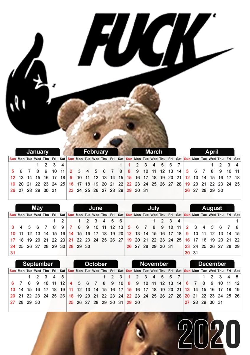  Ted Feat Minaj para A3 Photo Calendar 30x43cm