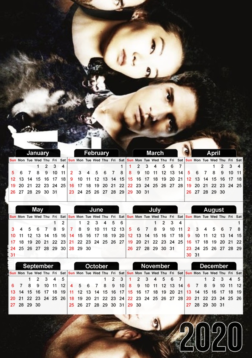  Teen Wolf para A3 Photo Calendar 30x43cm