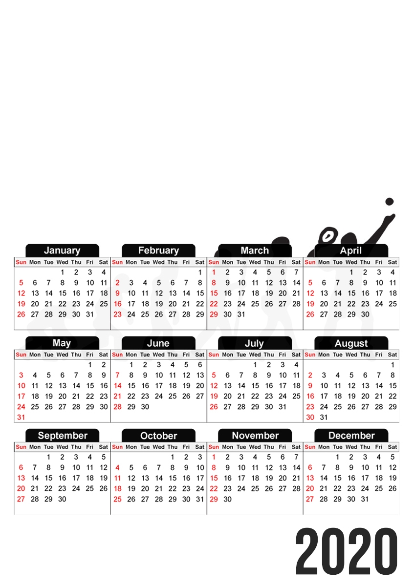  Tennis Evolution para A3 Photo Calendar 30x43cm