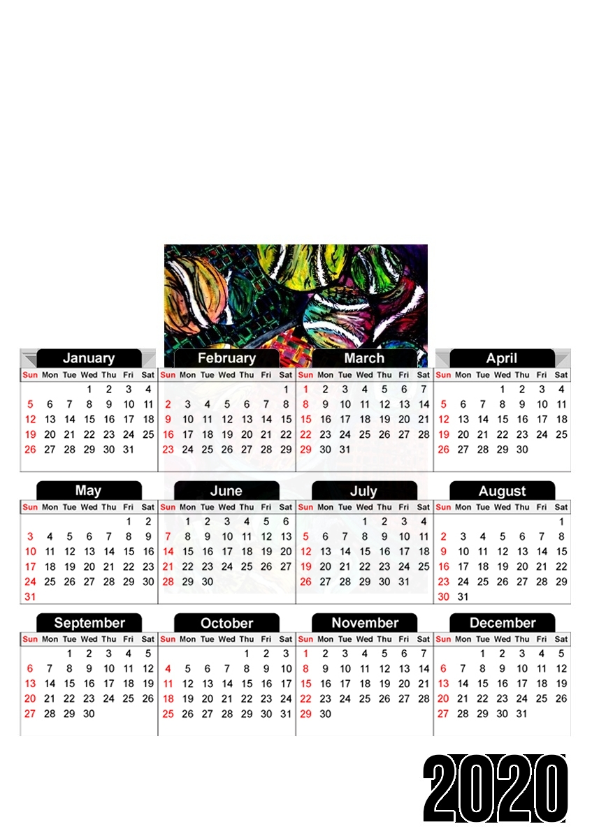  Tennis para A3 Photo Calendar 30x43cm