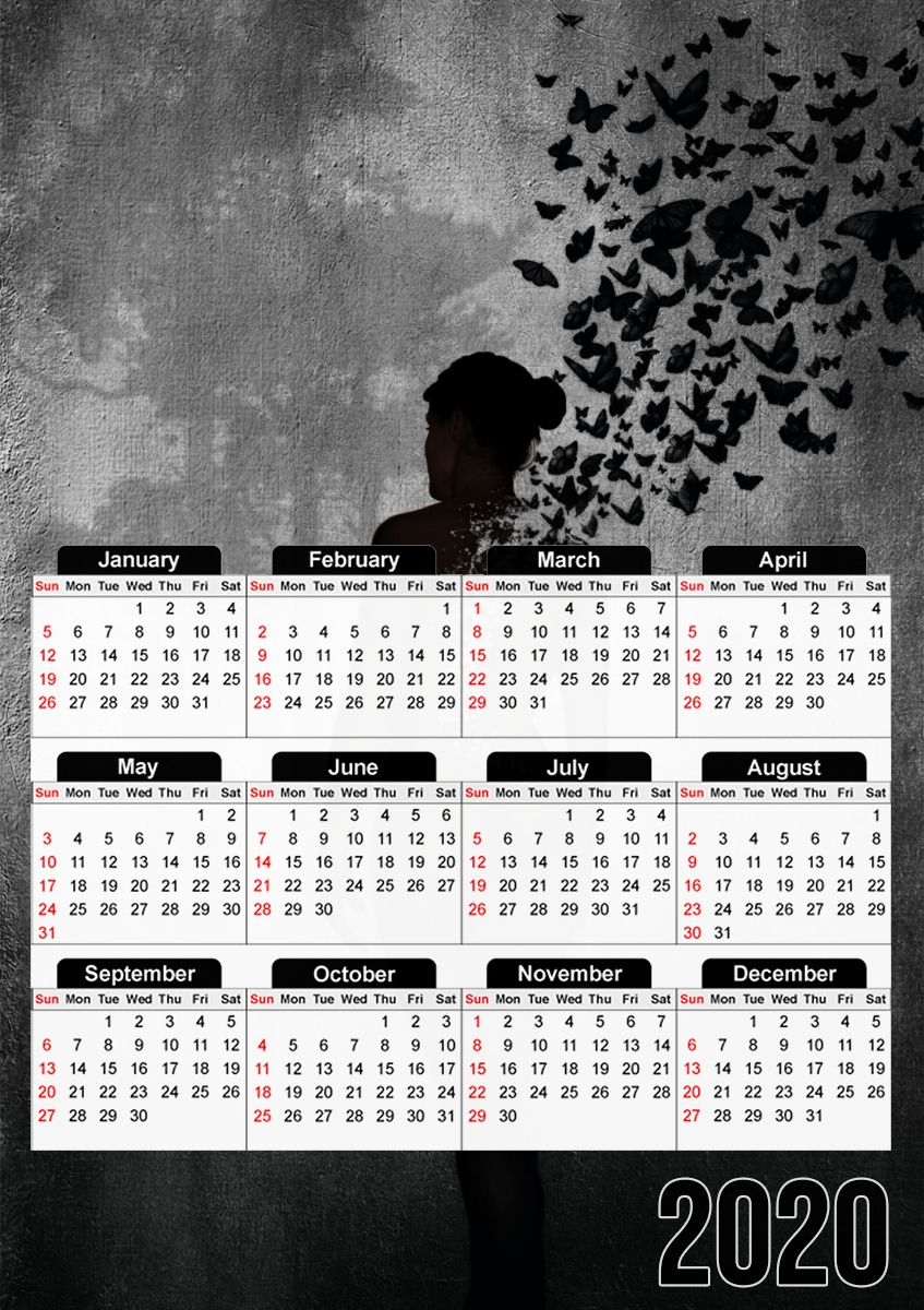  The Butterfly Transformation para A3 Photo Calendar 30x43cm