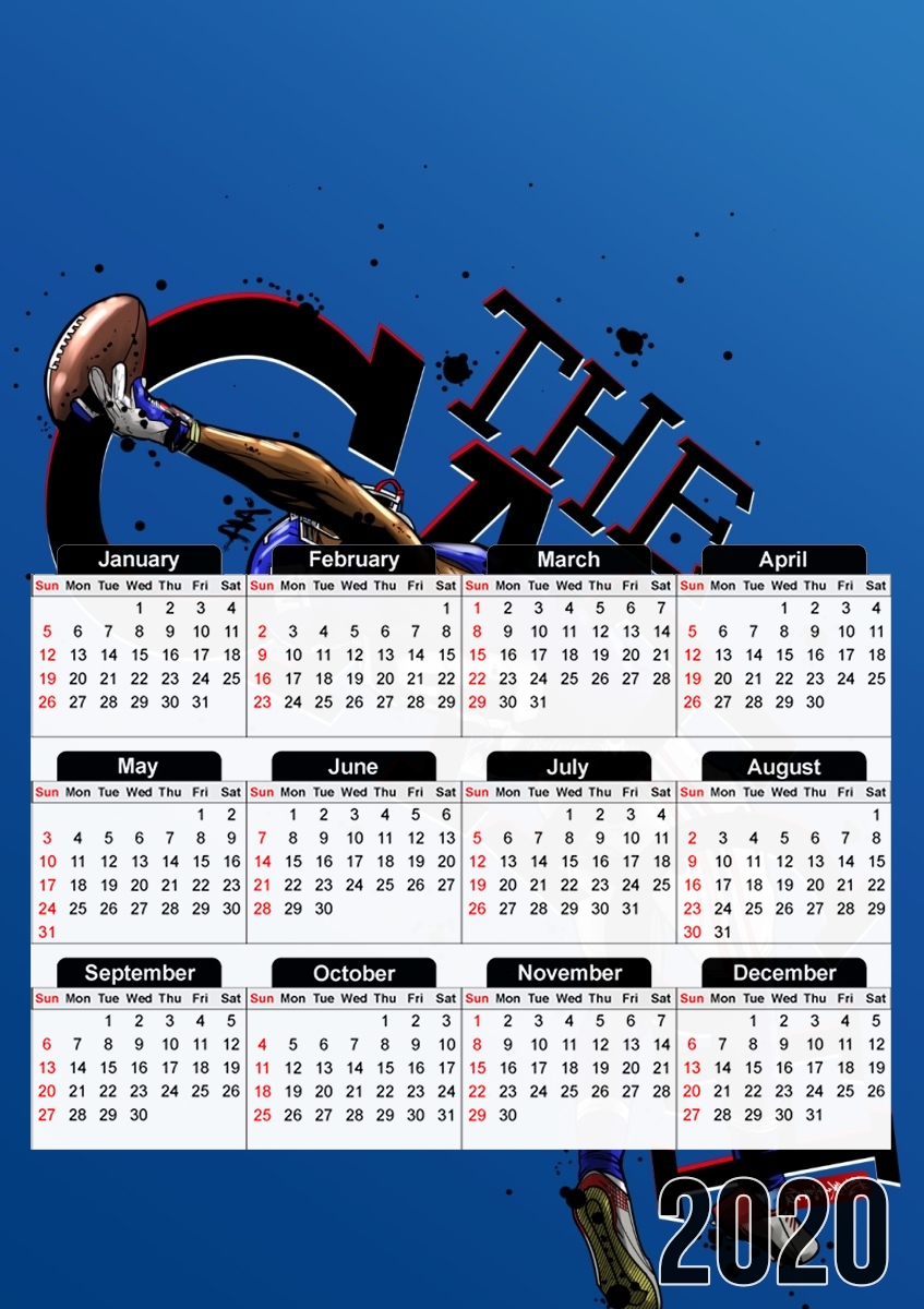  The Catch NY Giants para A3 Photo Calendar 30x43cm