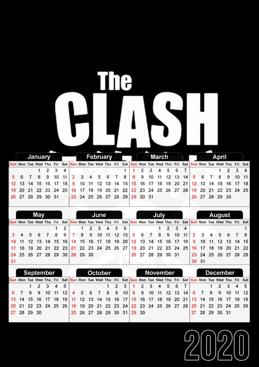  the clash punk asiatique para A3 Photo Calendar 30x43cm