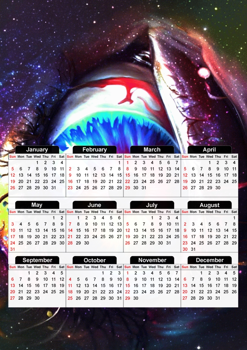  The Eye Galaxy para A3 Photo Calendar 30x43cm