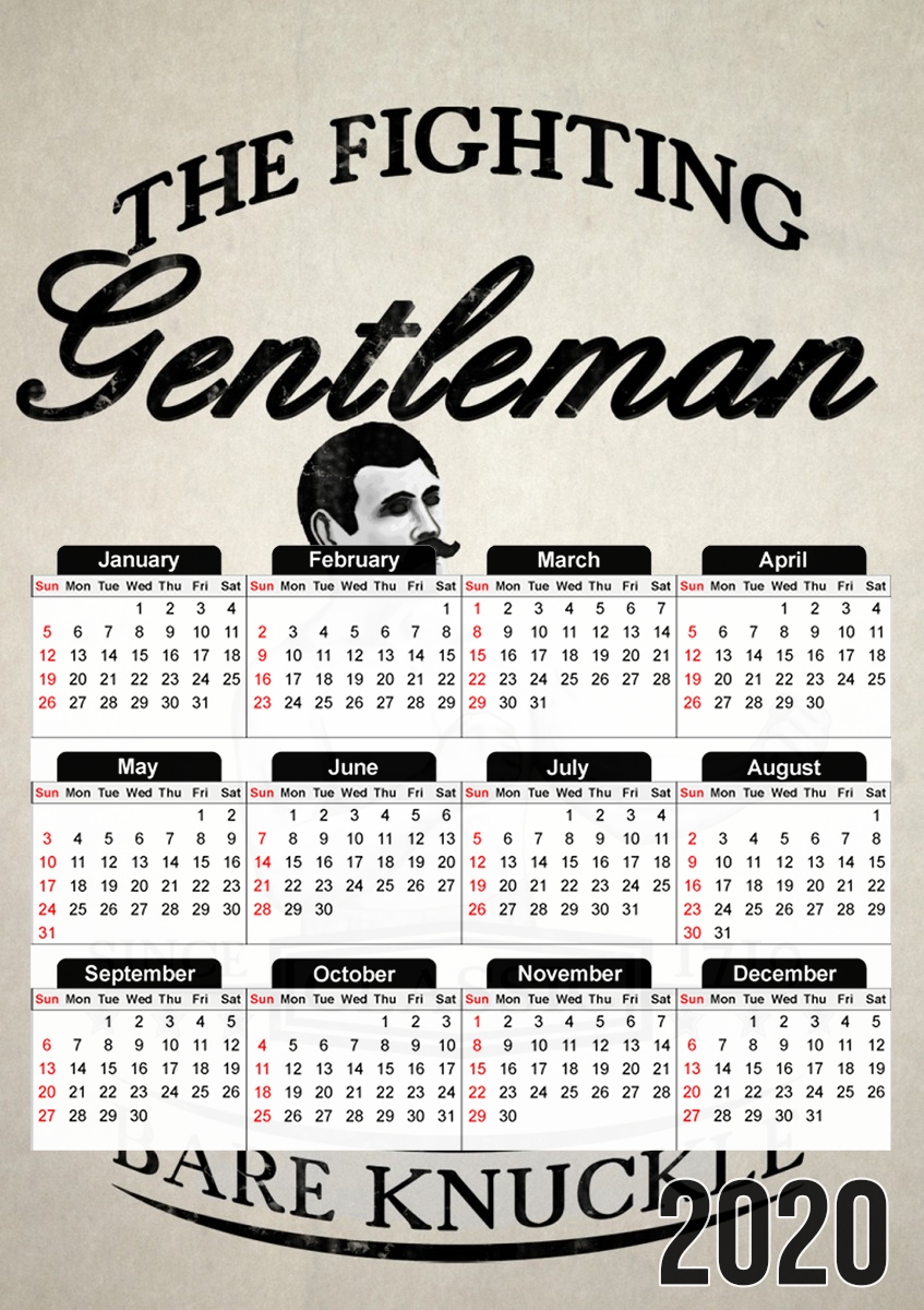  The Fighting Gentleman para A3 Photo Calendar 30x43cm