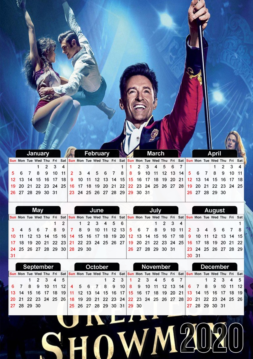  the greatest showman para A3 Photo Calendar 30x43cm