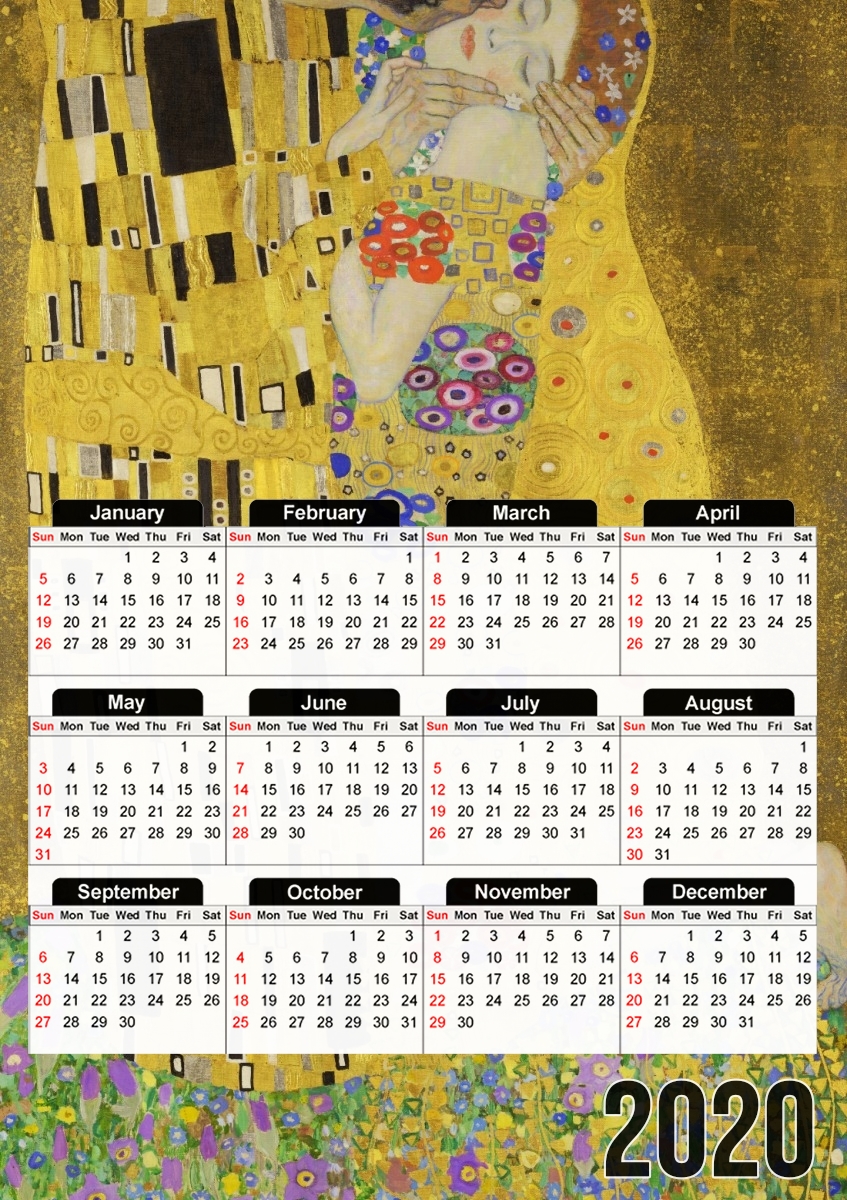  The Kiss Klimt para A3 Photo Calendar 30x43cm
