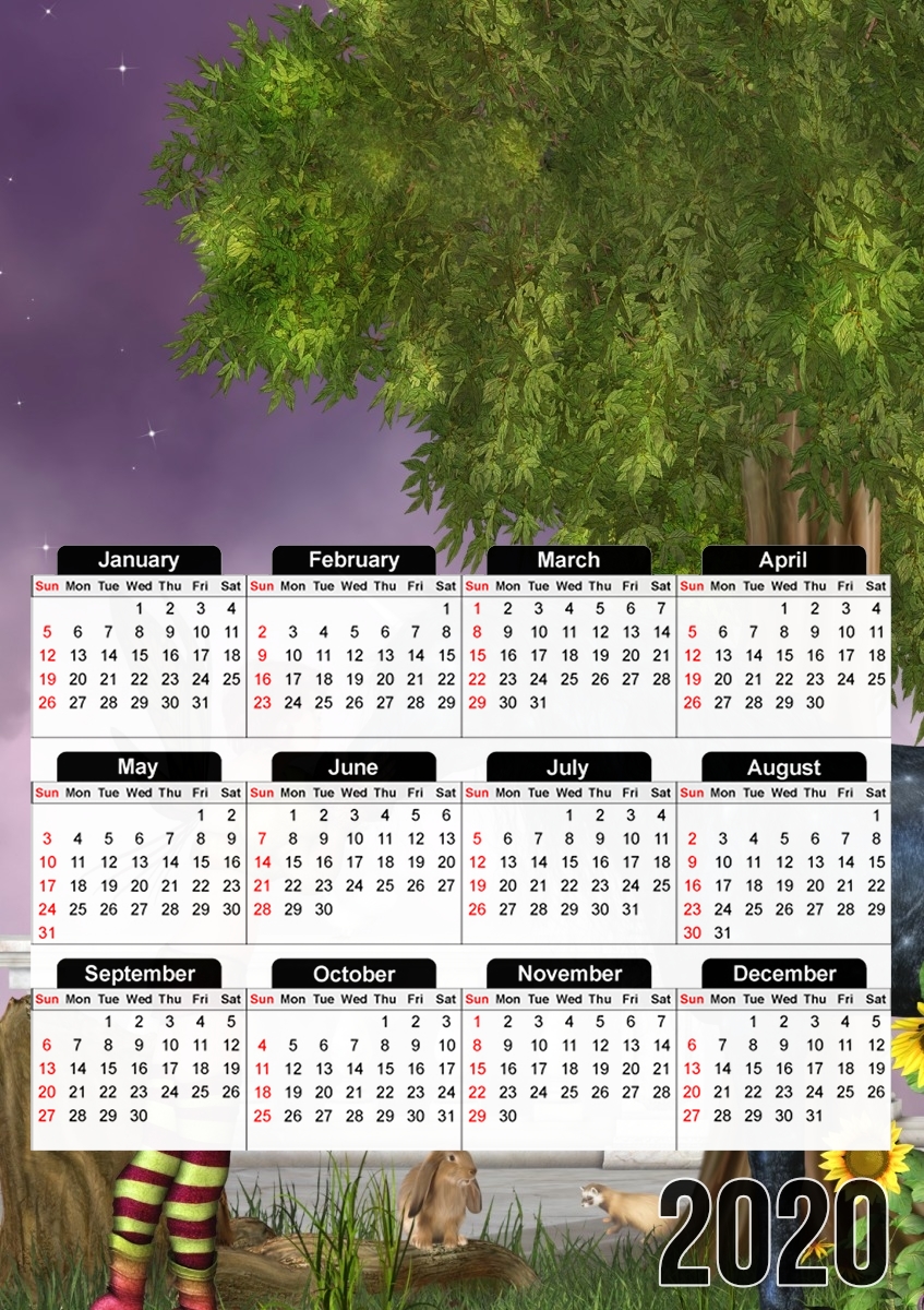  The Last Black Unicorn para A3 Photo Calendar 30x43cm