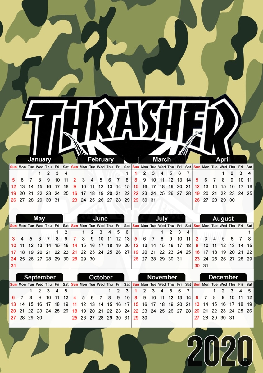  thrasher para A3 Photo Calendar 30x43cm