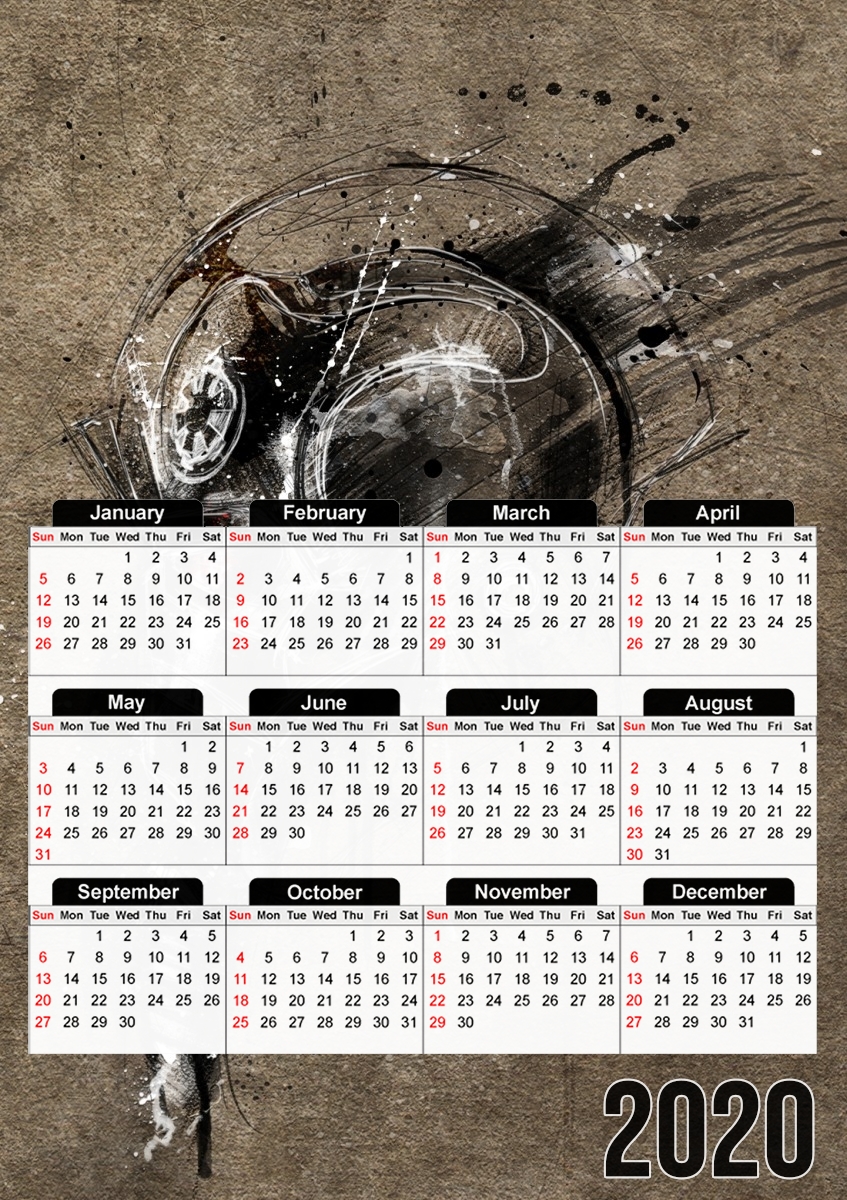  Tie fighter Streaks para A3 Photo Calendar 30x43cm