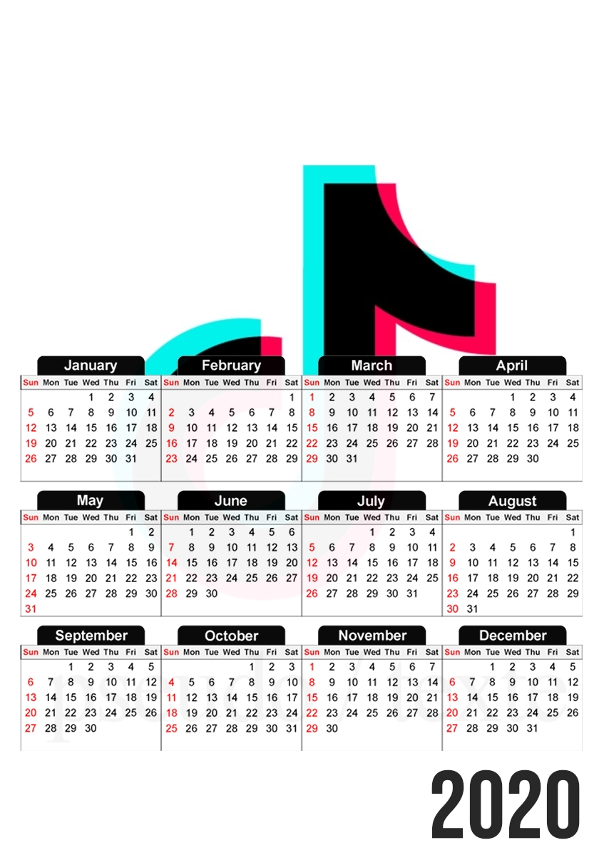  Tiktok personnalisable para A3 Photo Calendar 30x43cm