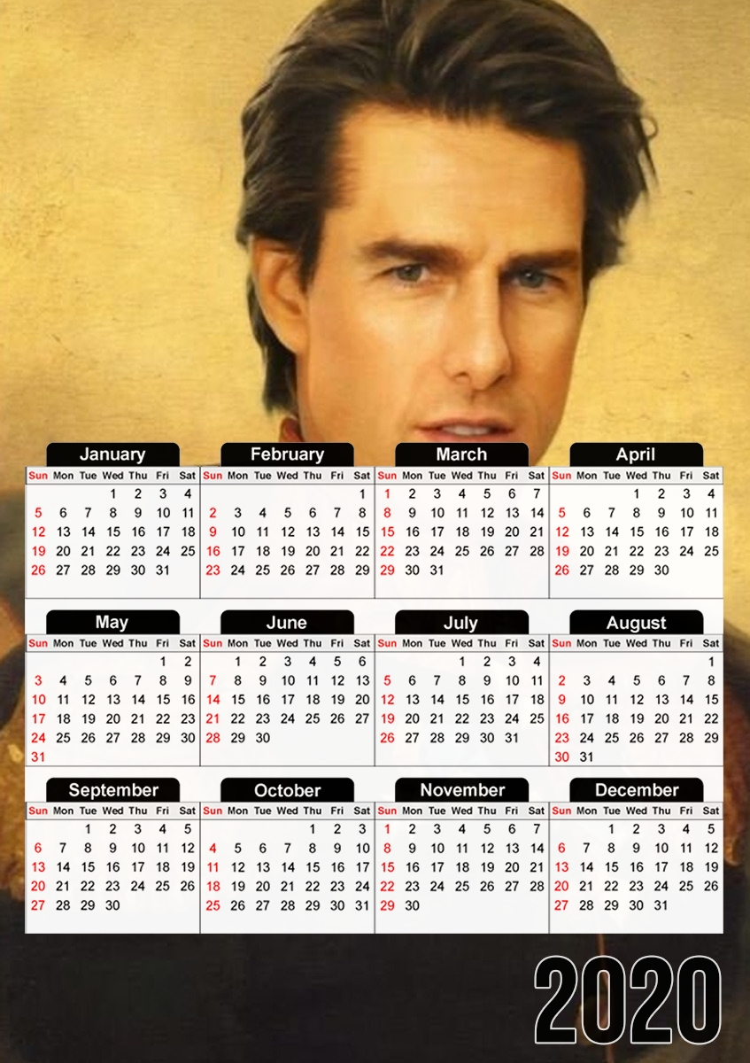  Tom Cruise Artwork General para A3 Photo Calendar 30x43cm