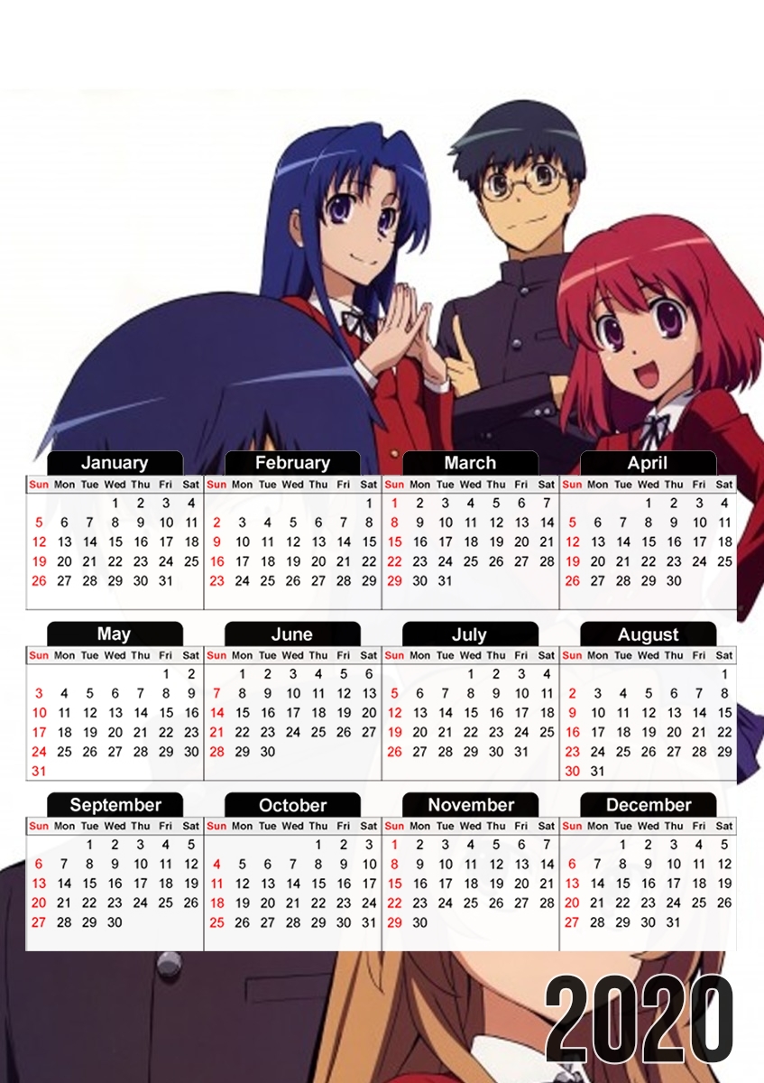  Toradora para A3 Photo Calendar 30x43cm