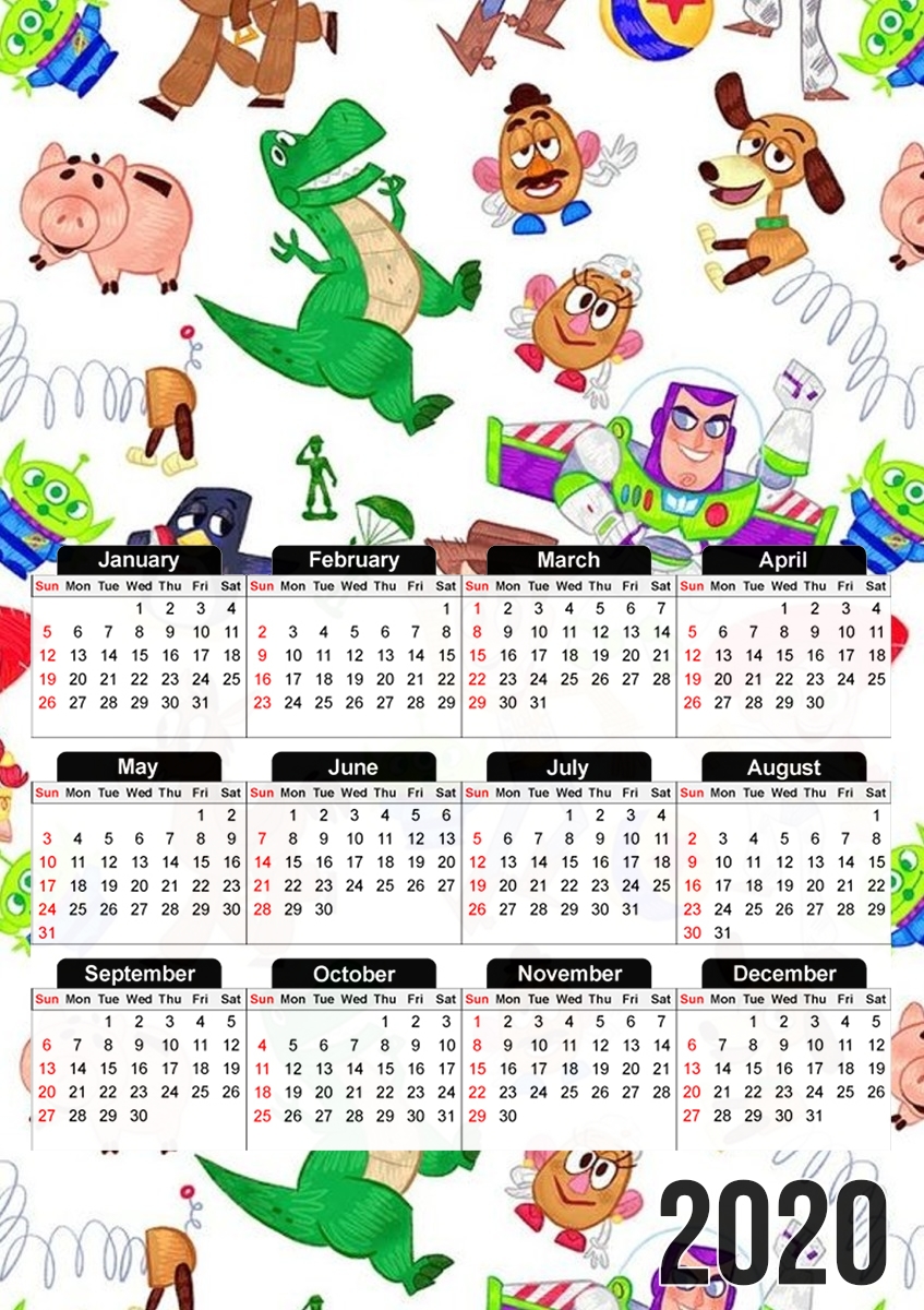  Toy Story para A3 Photo Calendar 30x43cm
