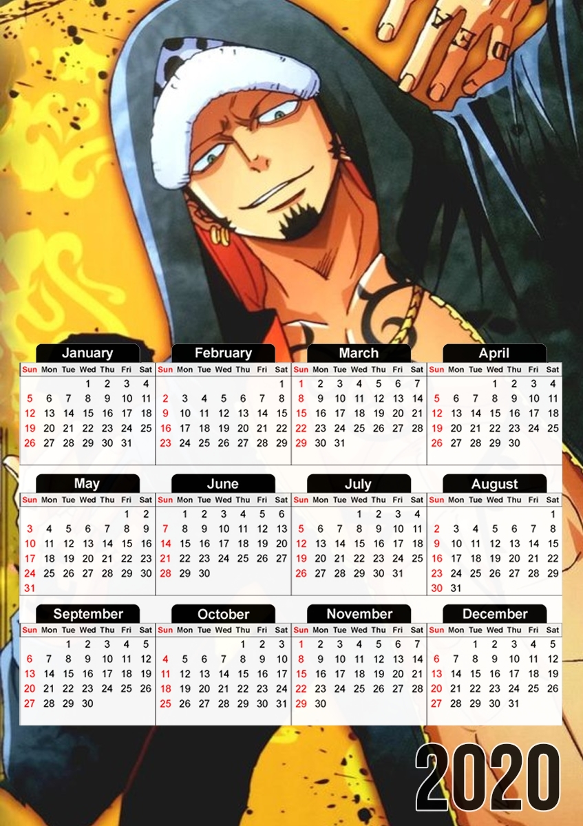  Trafalgar Law para A3 Photo Calendar 30x43cm