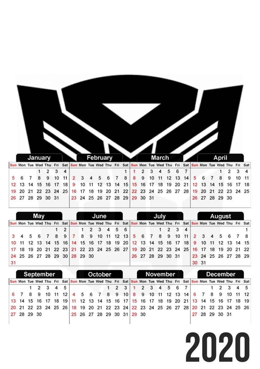  Transformers para A3 Photo Calendar 30x43cm
