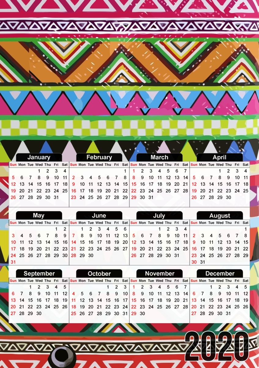  Tribal Girlie para A3 Photo Calendar 30x43cm