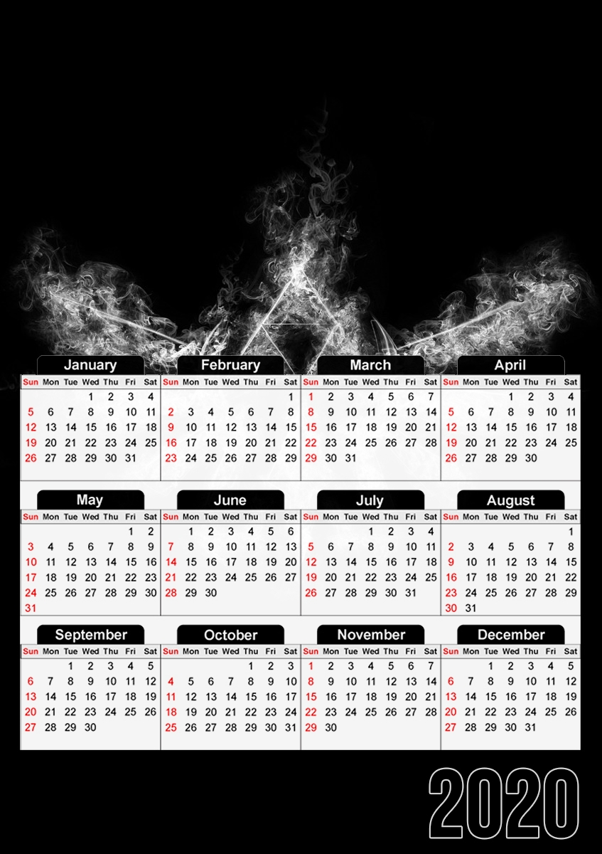  Triforce Smoke para A3 Photo Calendar 30x43cm