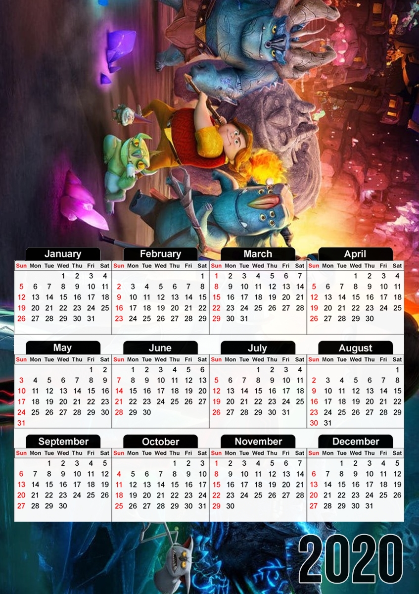  Troll hunters para A3 Photo Calendar 30x43cm