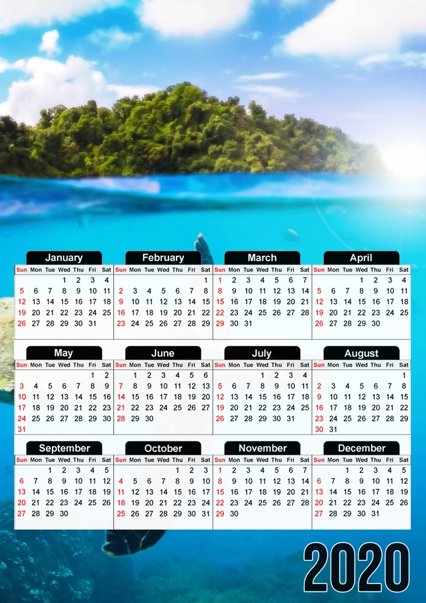  Tropical Paradise para A3 Photo Calendar 30x43cm