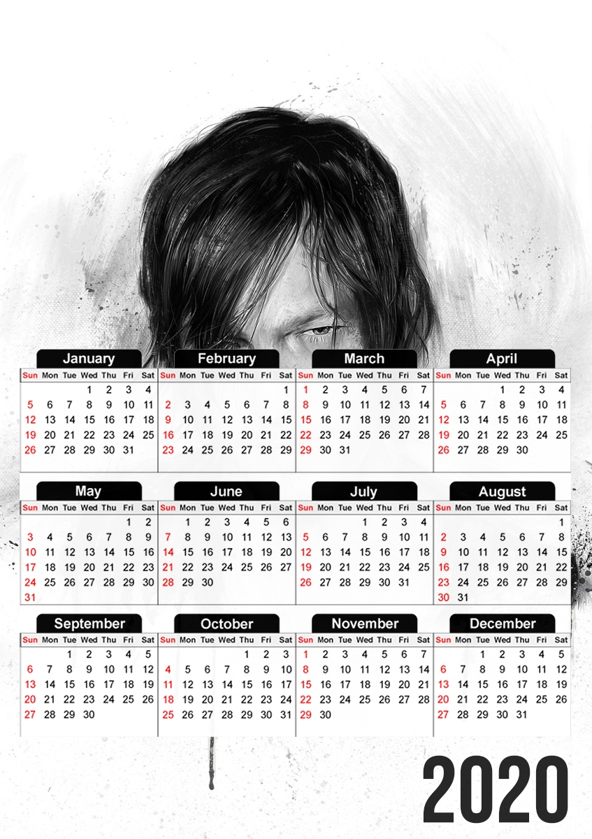  TwD Daryl Dixon para A3 Photo Calendar 30x43cm