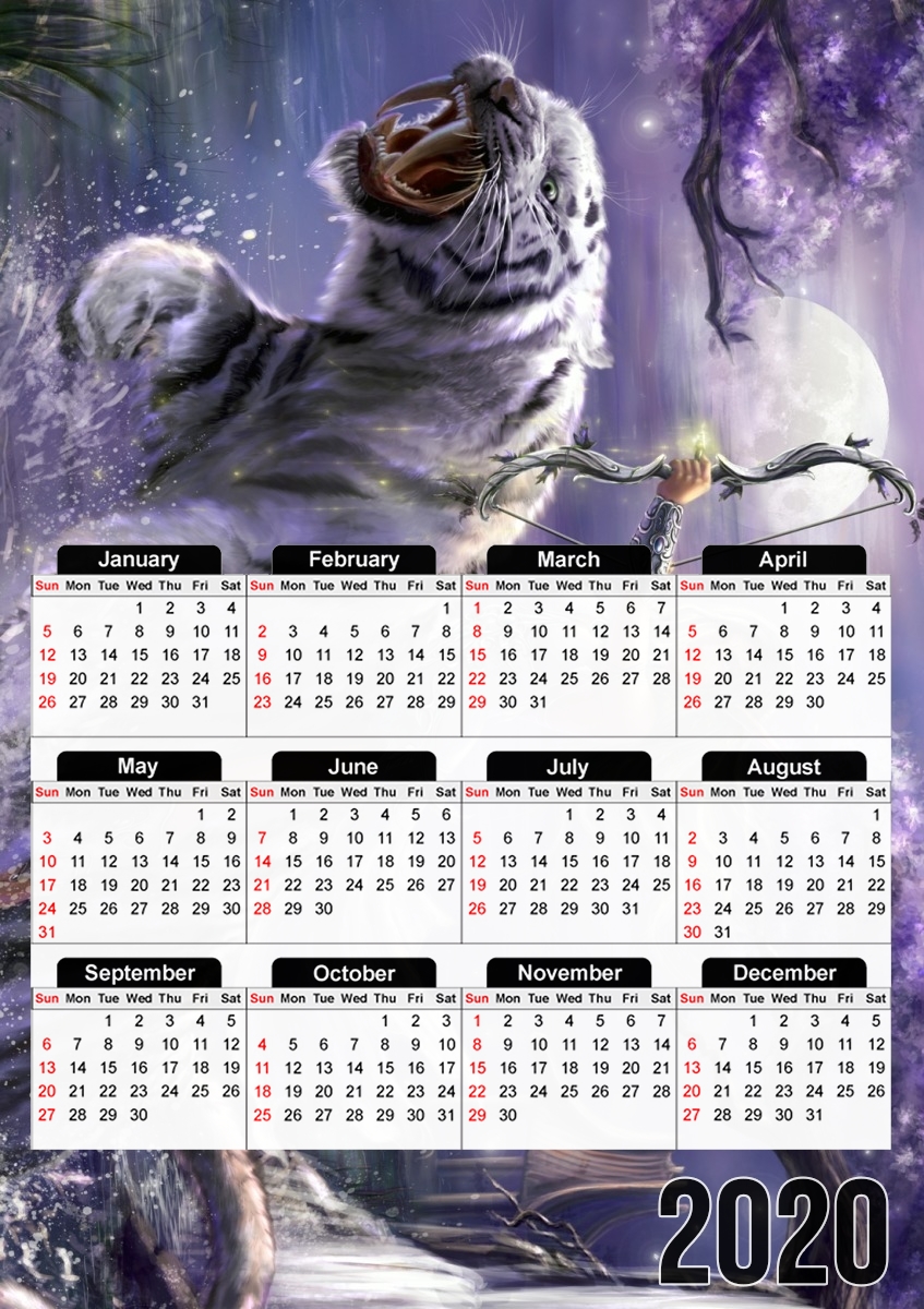  Tyrande Whisperwind World Of Warcraft Art para A3 Photo Calendar 30x43cm