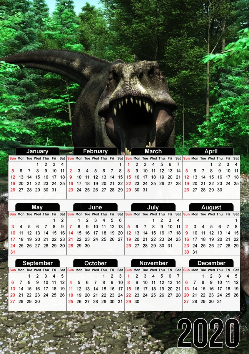  Tyrannosaurus Rex 4 para A3 Photo Calendar 30x43cm