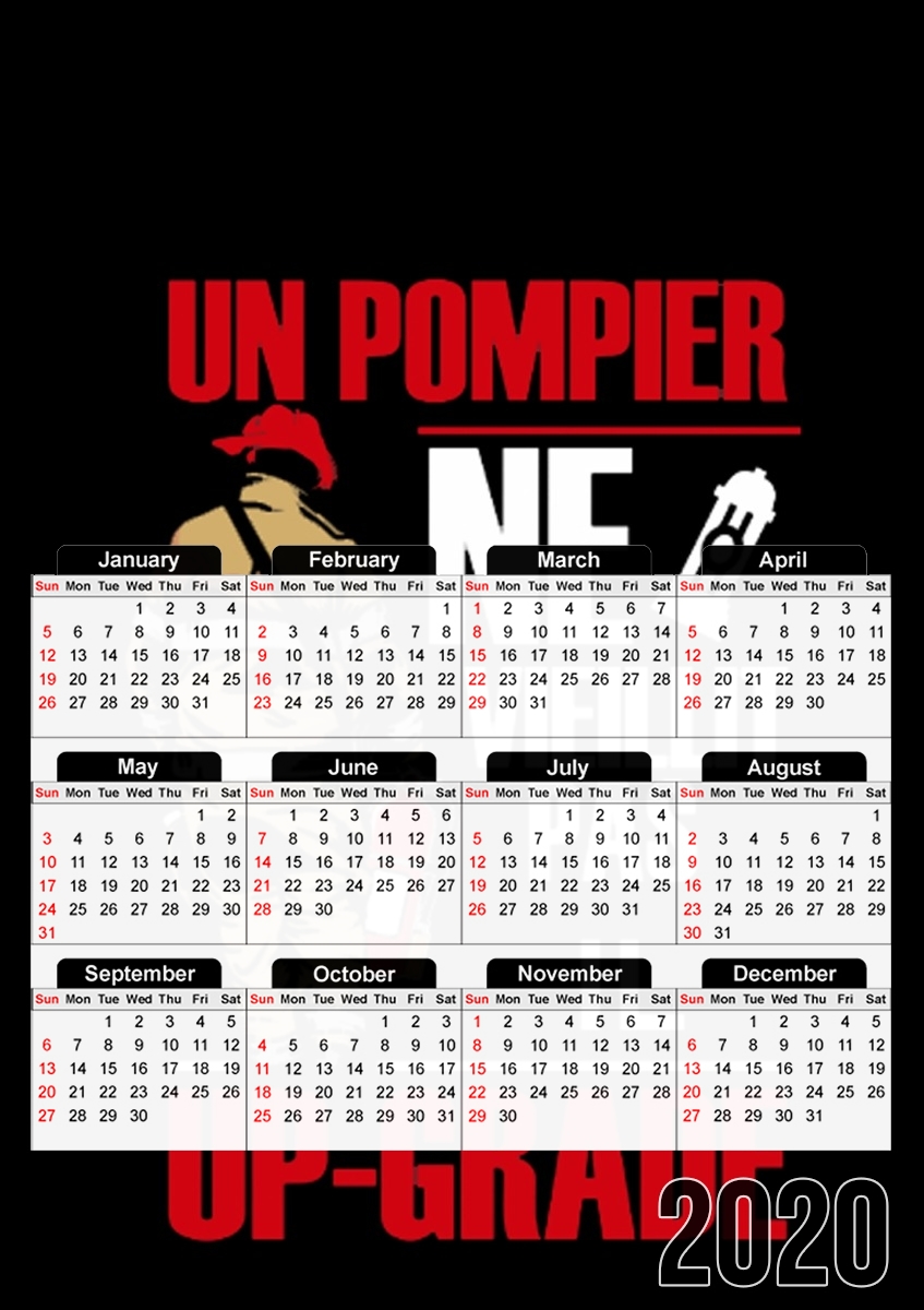  Un pompier ne vieillit pas il upgrade para A3 Photo Calendar 30x43cm